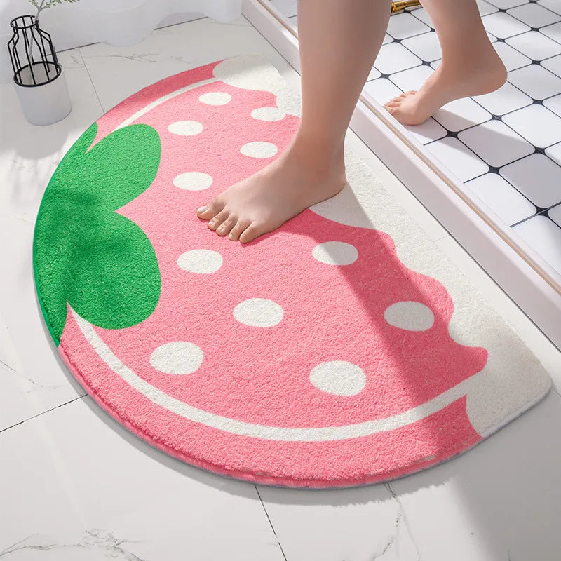 Soft Floor Mats Small Fresh Text Flowers Rugs Home Entrance Carpet