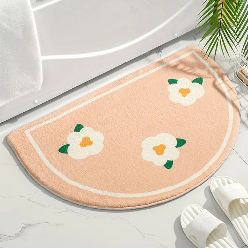 Soft Floor Mats Small Fresh Text Flowers Rugs Home Entrance Carpet