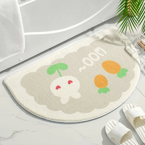 Soft Floor Mats Small Fresh Text Flowers Rugs Home Entrance Carpet