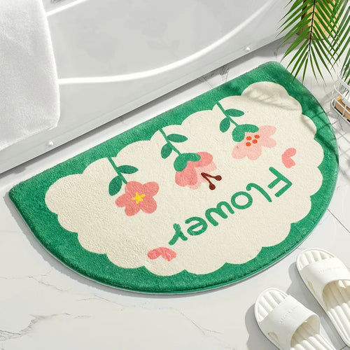 Soft Floor Mats Small Fresh Text Flowers Rugs Home Entrance Carpet