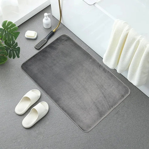 Elegant Memory Foam Bath Mat: Non-Slip, Stain-Resistant, Soft Comfort,