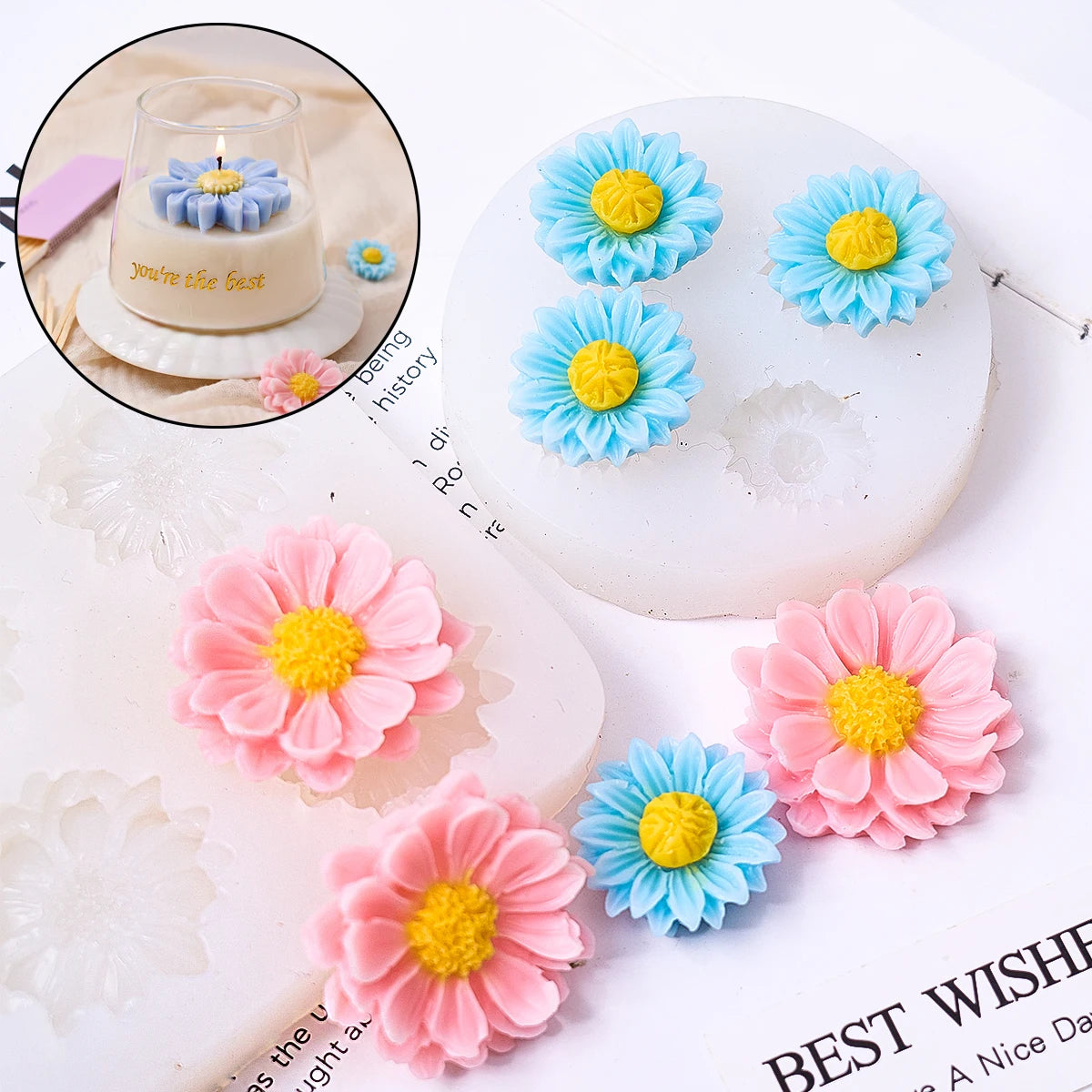 3D Strawberry Aromatherapy Candle Silicone Mold DIY Handmade Romantic