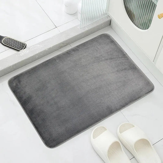 Elegant Memory Foam Bath Mat: Non-Slip, Stain-Resistant, Soft Comfort,
