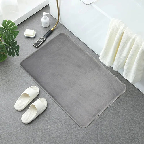 Elegant Memory Foam Bath Mat: Non-Slip, Stain-Resistant, Soft Comfort,