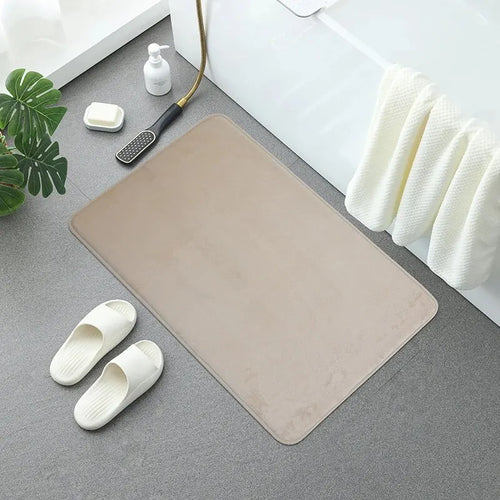 Elegant Memory Foam Bath Mat: Non-Slip, Stain-Resistant, Soft Comfort,