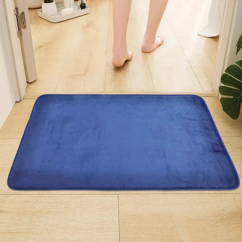 Elegant Memory Foam Bath Mat: Non-Slip, Stain-Resistant, Soft Comfort,