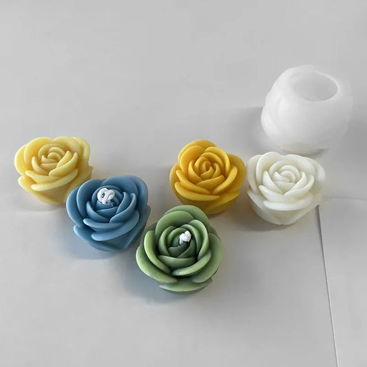 2024 New Flower Silicone Candle Mold 3D Peony Flower Soap Gypsum Resin