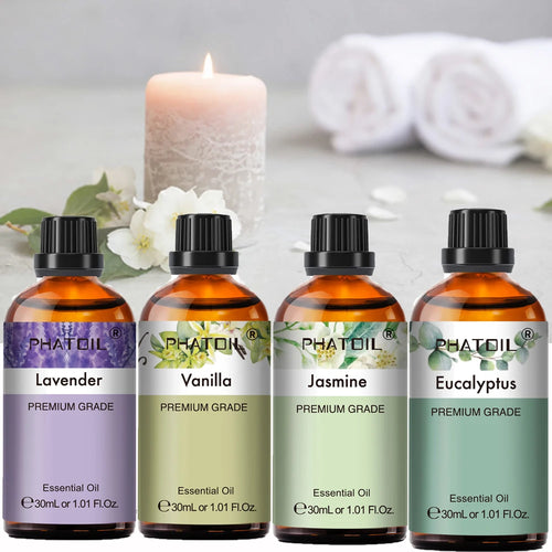 PHATOIL 30ml Lavender Peppermint Vanilla Tea tree Essential Oils for
