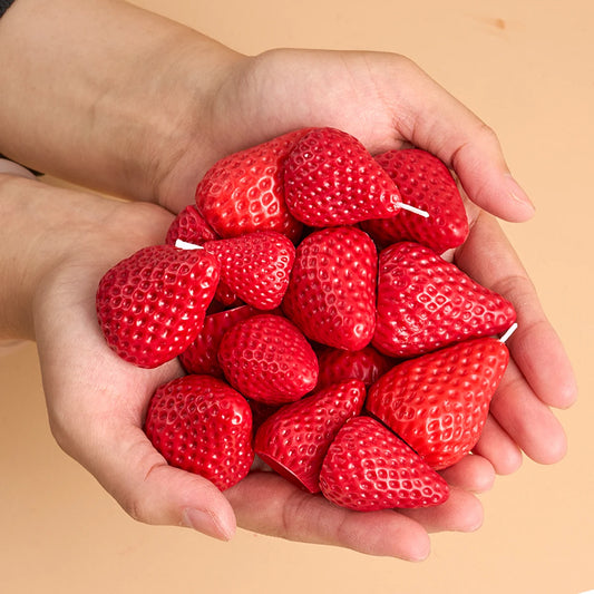 3D Strawberry Aromatherapy Candle Silicone Mold DIY Handmade Romantic