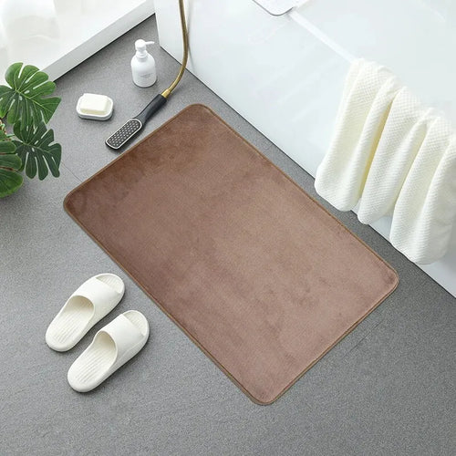Elegant Memory Foam Bath Mat: Non-Slip, Stain-Resistant, Soft Comfort,