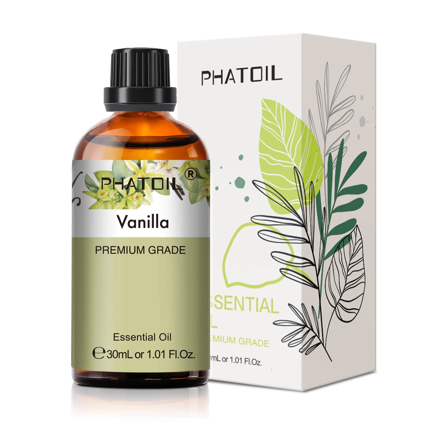 PHATOIL 30ml Lavender Peppermint Vanilla Tea tree Essential Oils for